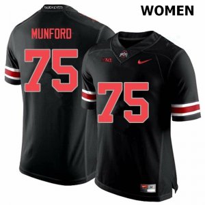 Women's Ohio State Buckeyes #75 Thayer Munford Blackout Nike NCAA College Football Jersey New Style YSO7844CA